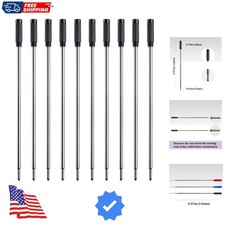 Black Ink Refills 10pcs, Replaceable Pens Refills, 1mm Medium Tip - Black