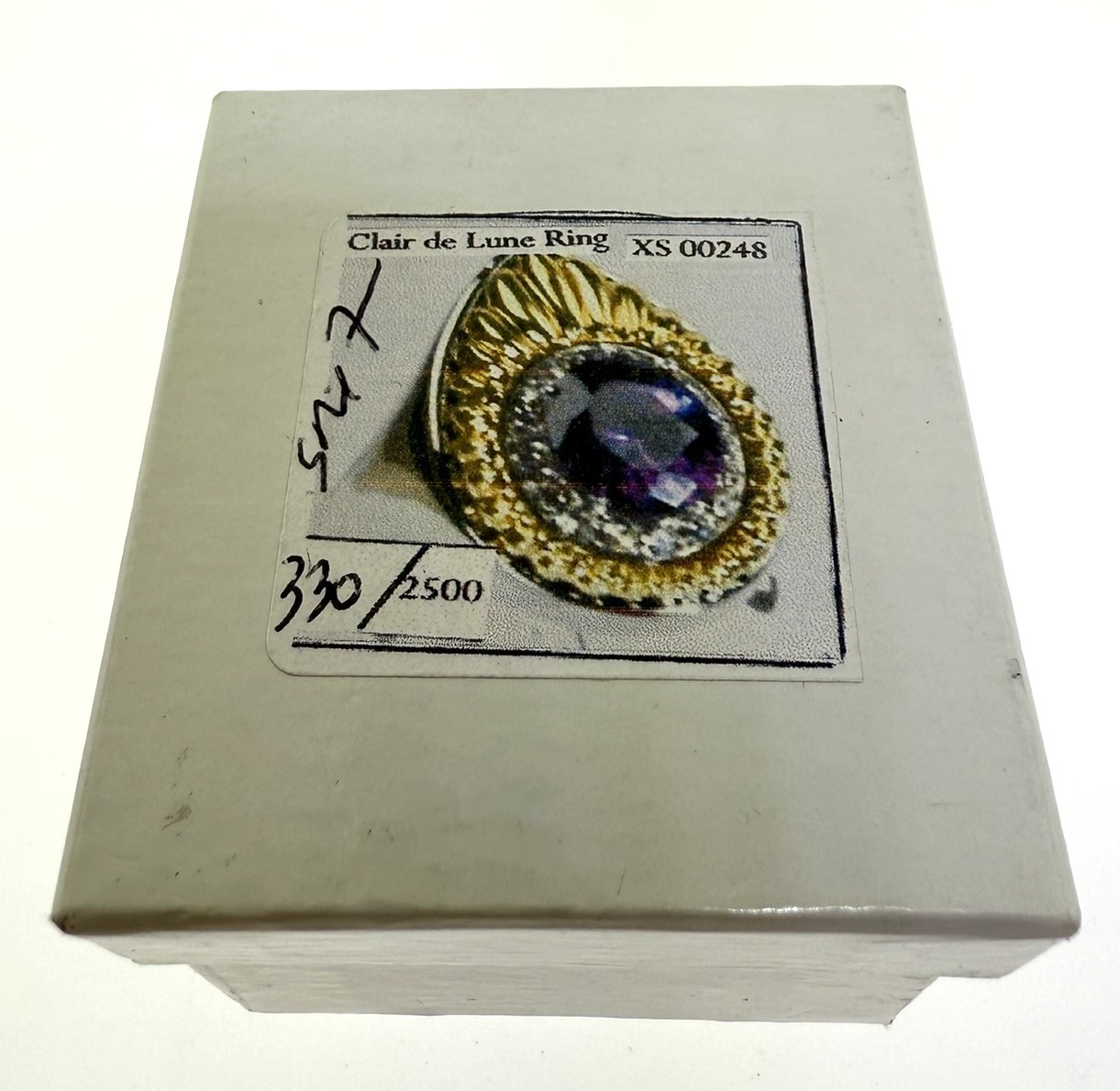 Erte “Clair de Lune” Ltd Ed Sterling Vermeil Ring 330/2500 Sz 7 w/ Box