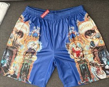 Supreme Blue Polyester Mesh Graphic Print Bas...