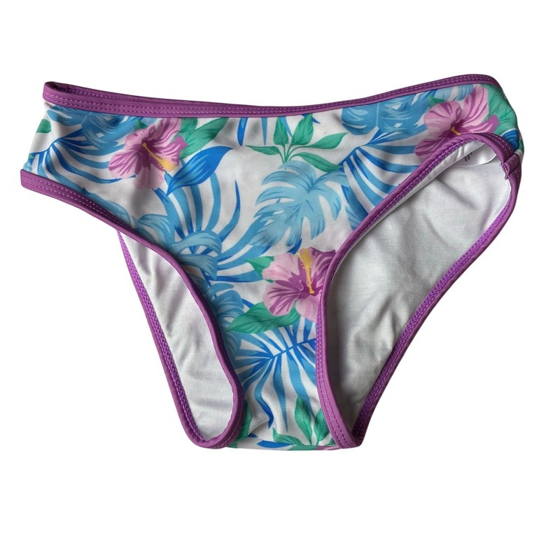 Tommy Bahama Girls Swim Bikini Bottom Size 6X Blue Purple Tropical Floral Pool