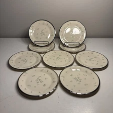 Lenox May Flowers Platinum Trim Bread & Butter Plates set of 9