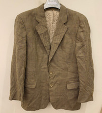 Vintage houndstooth pure wool classic brown hunting jacket blazer 42R