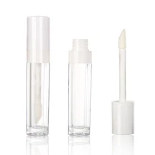 30 PCS 8ml 0.27oz White Empty PETG Lip Gloss Tubes with Big Doe Foot Wand Bulk