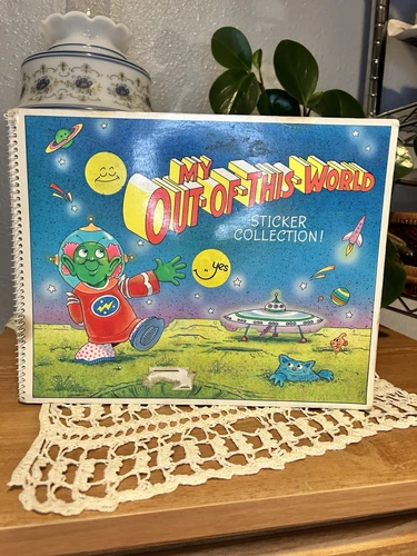 Vintage 1984 Hallmark Out-Of-This-World Sticker Album W/ Stickers