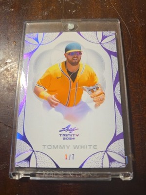 Tommy White /7 Purple SSP  Athletics (RC) 2024 Leaf Trinity A's/LSU Star