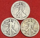 Lot 3 Key Walking Liberty Half Dollars 1920 P 1920 S 1920 S 90% Silver 50C Coins