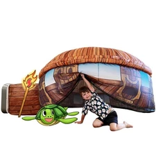 Large Collapsible Tiki Hut AirFort Instant Inflatable Play Structure for Kids