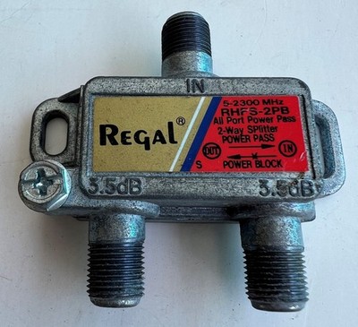 Lot Of 2  Regal  RHFS-2PB  5-2300MHz  All Port Power Pass 2-Way Splitter