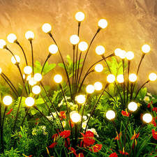 luces solares exteriores 4 piezas 32 leds jardin patio decoracion luciernagas