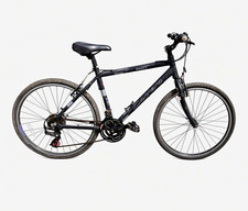Carrera Hybrid Bike 700C 18in Black Flat Bars Mechanical Rim Brakes Front Sus