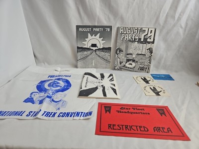 Star Trek Convention 1978 1979 1980 Lot Programs New Unused Bags Stickers #MG5