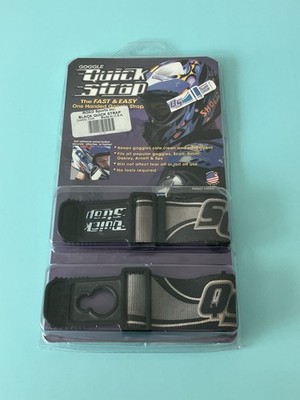 Factory Effex Quick Strap Kit Black Quick-Release Goggle Strap System Motorbike