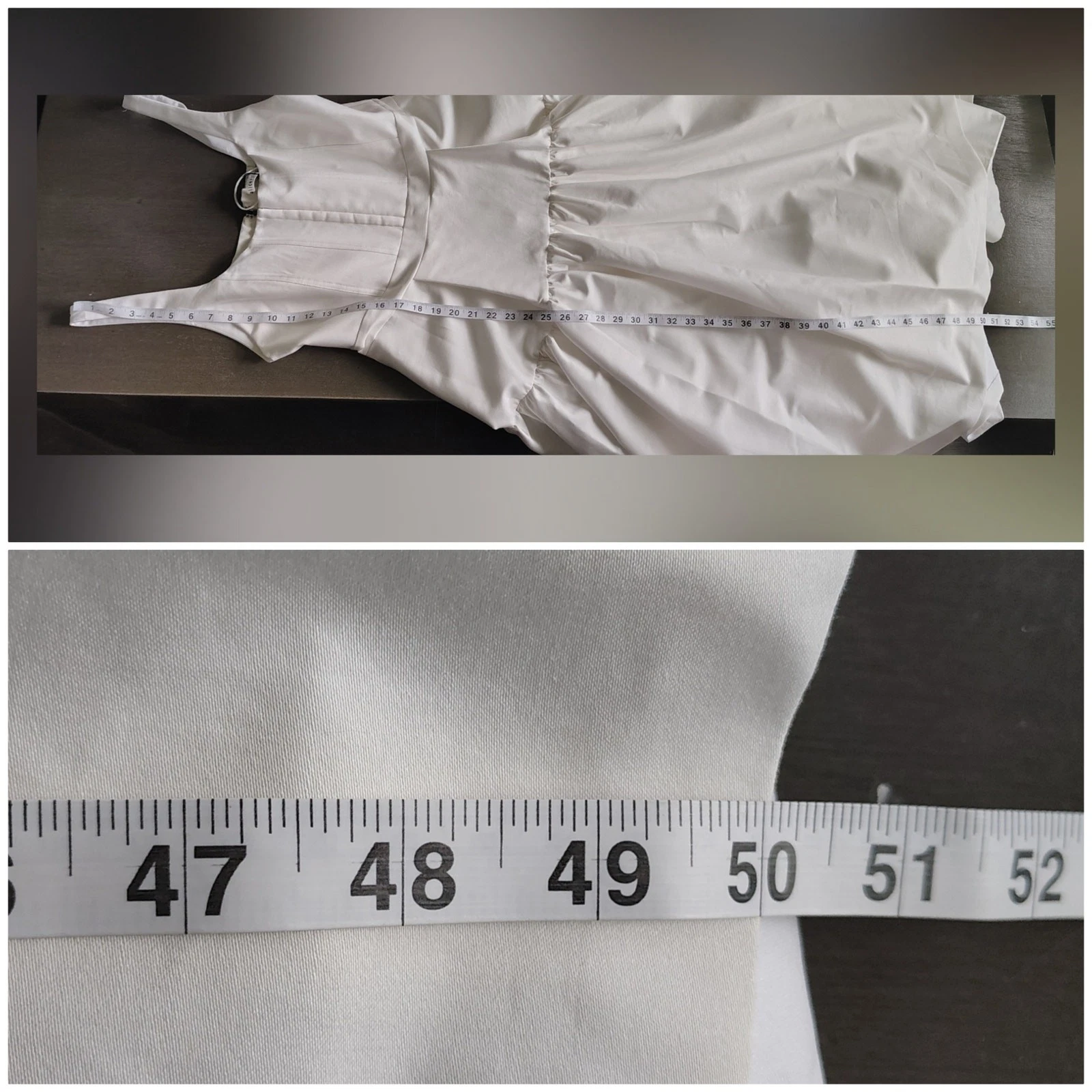 OFF WHITE Abito midi strutturato senza maniche bianco sporco Alice + Olivia Diana taglia 14