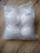 Craft Foam half Ball White Pack Of 4 Size 7.87