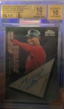 2020 Topps Chrome Black Rafael Devers Red Refractor Auto Mint 10 