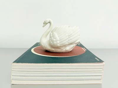 Schwan Figur W.GERMANY Goebel ZV 103 / II Biskuit Porzellan Briefbeschwerer 12cm