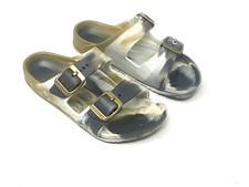 Birkenstock Arizona Essential EVA Girls Kids Sandals Active Gold White 30 12.5