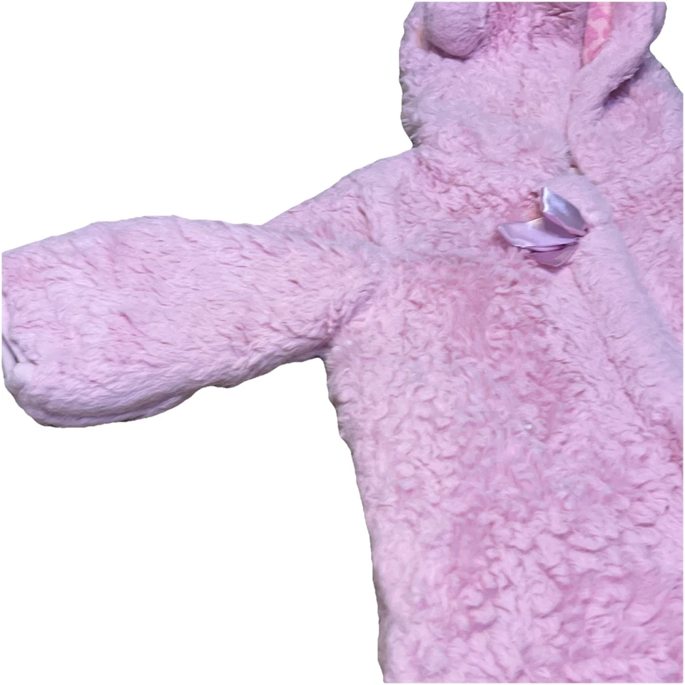 Jessica Simpson Infantil Invierno Body 3-6 Meses Clima Frío Con Capucha Oso Rosa Foto 4 de 4