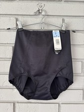 Vintage Olga Wonderwear Tummy Slim Black Satin Brief Style 446 Size Small NWT