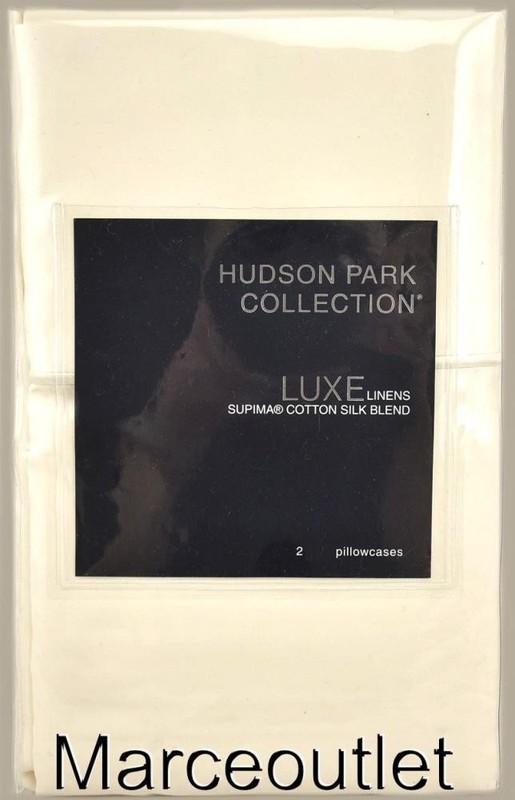 Hudson Park Luxe Linens Supima Cotton Silk Blend STANDARD Pillowcases Ivory