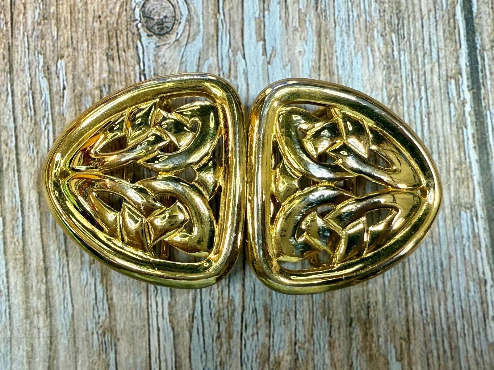 Celtic Knotted Interlocking Two Piece Vintage Gol… - image 17