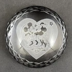 Vintage Waterford 1996 Disney Mickey & Minnie Mouse Crystal Etched Paperweight