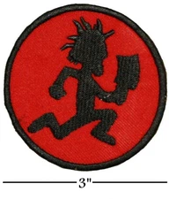 ICP Insane Clown Posse Running Man Embroidered Iron on sew on Patch badge 3"