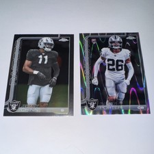 Topps Chrome 2024 NFL Raiders RC Lot 2 Jeremy Chinn #184 Darren Porter #367