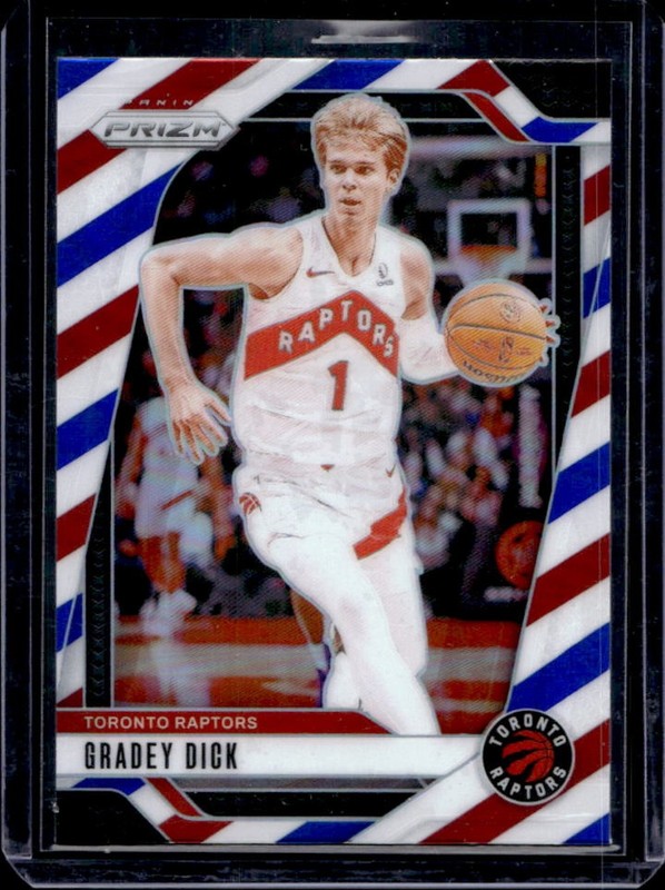 2024-25 Panini Prizm Gradey Dick Red, White and Blue #205 Raptors