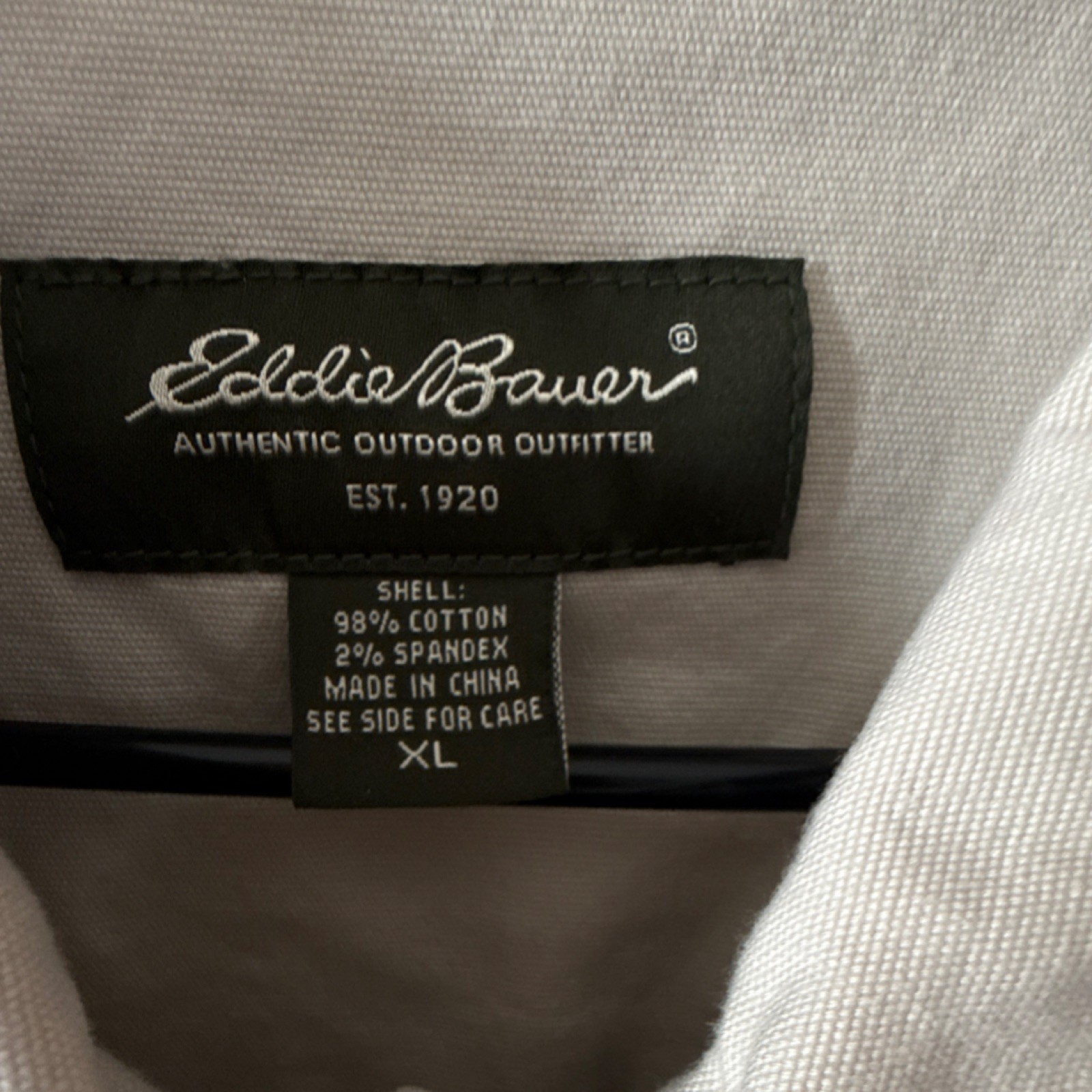 Eddie Bauer Solid White Button Jacket Spread Coll… - image 2