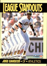 Jose Canseco 1990 Fleer #4 Oakland Athletics FREE SHIPPING AutographDen