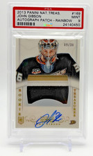 2013-14 Panini National Treasures Rainbow #169 John Gibson JSY AUTO 09/36 MINT 9