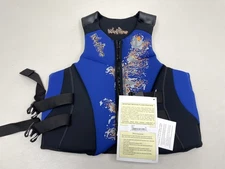 WETLINE 16212 LIFE JACKET / VEST ADULT SIZE XL 44"-48" BLUE / BLACK MARINE BOAT