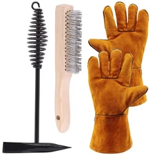 Glarks 4Pcs 10'' Chipping Hammer With Coil Spring Handle and Wire Brush, Pair...