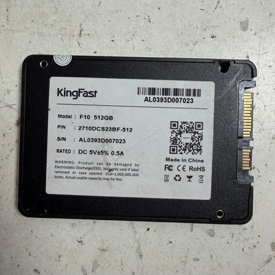 KingFast F10 2710DCS23BF-512 Black 512GB 2.5'' SATA III 6Gb/s Solid State Drive