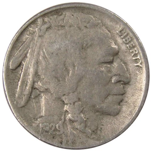 1929 S Indian Head Buffalo Nickel F Fine 5c Coin