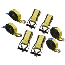 4 Packs 2" x 27' 10000 lbs Ratchet Tie Down Strap Double J Hooks Cargo Truck