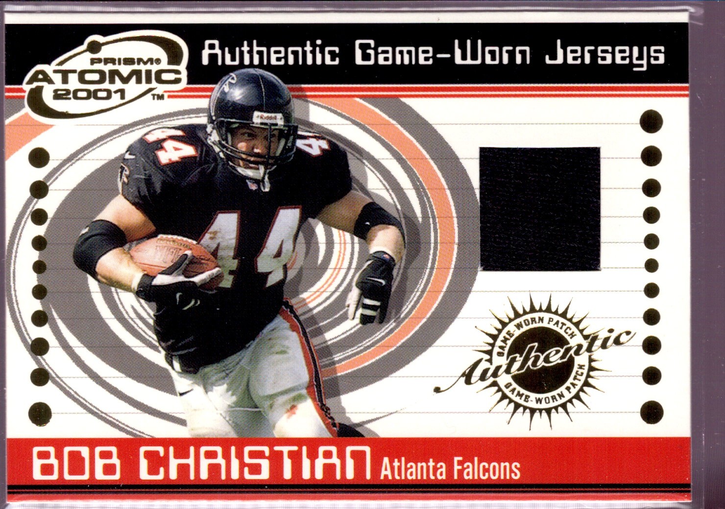 2001 Pacific Prism Atomic #6 Bob Christian Jersey Patch