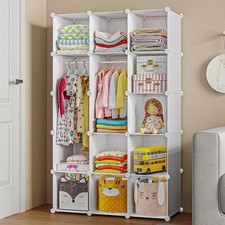 15 Cubes Modular Baby Wardrobe Closet Portable Children Organizers and Storage