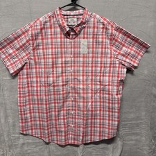 NEW Croft & Barrow Shirt Mens Big 2X Red Plai...