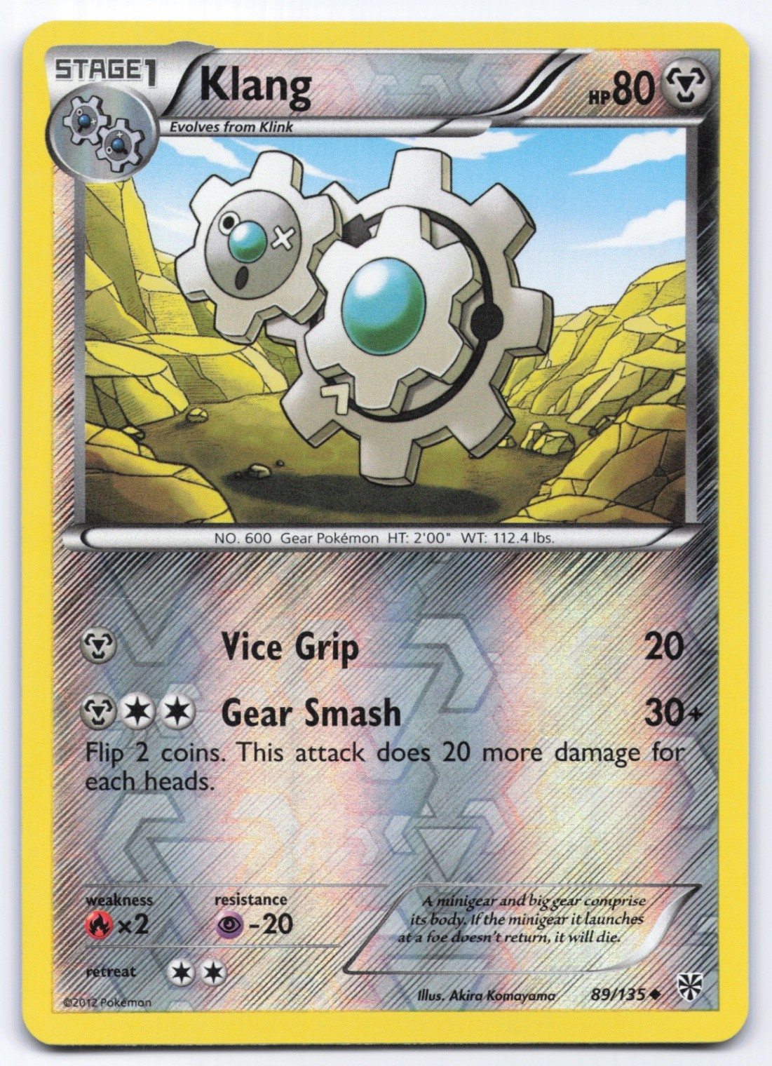 Klang 89/135 Plasma Storm Holo Uncommon Pokemon Card LP