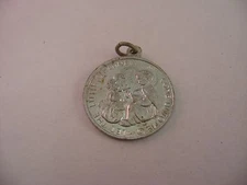 Vintage Aluminum Religious Medal Let the Little Children Come Unto Me