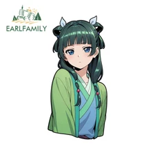 EARLFAMILY 5.1" Maomao Anime Girl Car Stickers Toolbox Motorcycle Trunk Decals