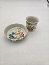 Sesame Street Gorham Japan Fine China Set Muppets VTG 70s Grover Milks a Cow