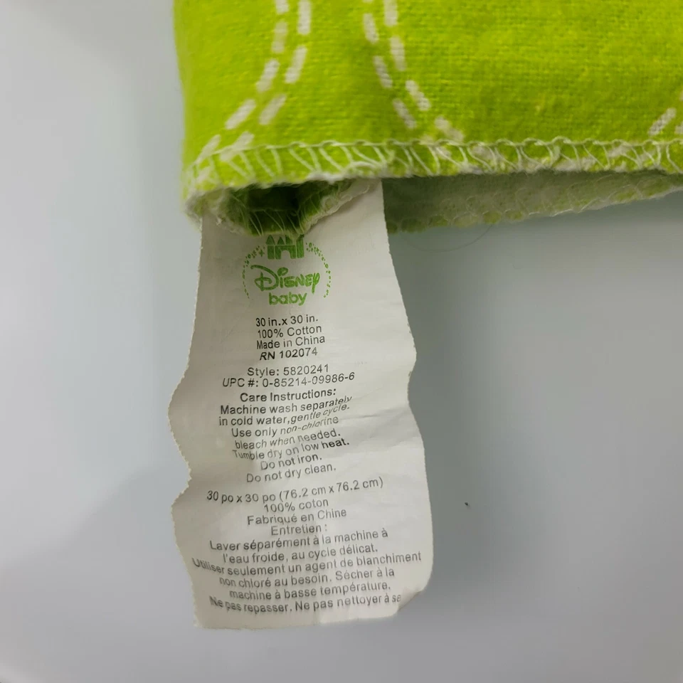 Disney Baby the Lion King Green Flannel Baby Receiving Blanket White Circles Dot - Image 3 of 4