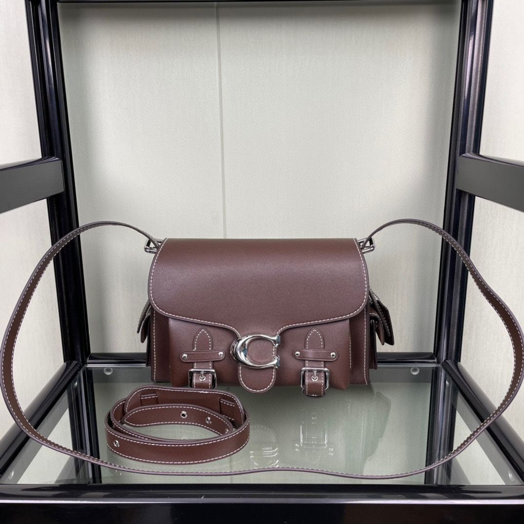 コーチバッグ Cargo Soft Tabbyレザー ハンドバッグ CT721 COACH CT721 Cargo Soft Tabby Brown Leather Shoulder Bag