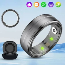 Smart Ring , Heart Rate and Blood Oxygen Monitor IP68 & 5ATM Multi-sport Mode