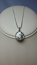 Roman Glass Pendent with sterling silver chain 18inch