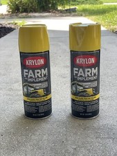  2 Krylon K01934008 Spray Paint, John Deere Yellow, High-Gloss, 12 Oz