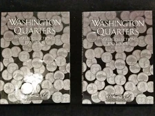 US Mint 50 State Quarters P&D Set in 2 Harris Folders 100 unc quarters 1999-2008